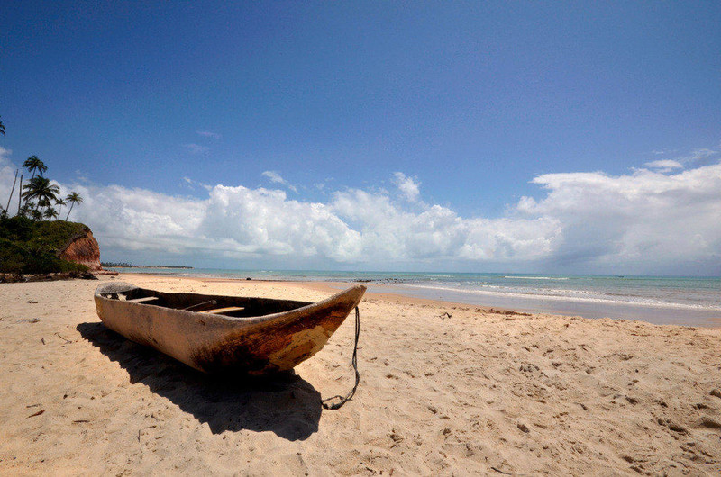 Fotografia das praias de Cumuruxatiba - Estado de Bahia