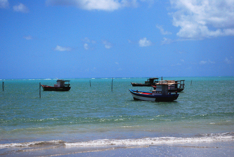 Fotografia das praias de Cumuruxatiba - Estado de Bahia